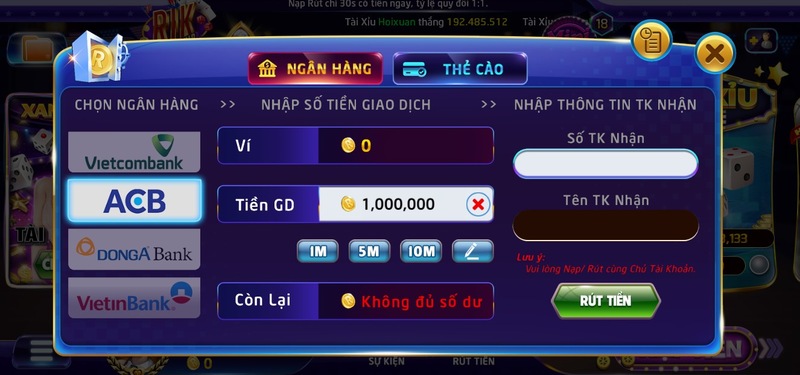 Giao dịch RikVip