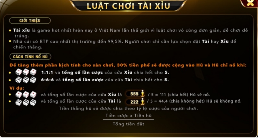 Luật chơi cá cược Tài Xỉu dễ dàng cho anh em tìm đọc tại Go88