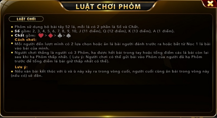 Sơ lược về luật chơi game bài Phỏm chính thức tại cổng game đánh bài Go88