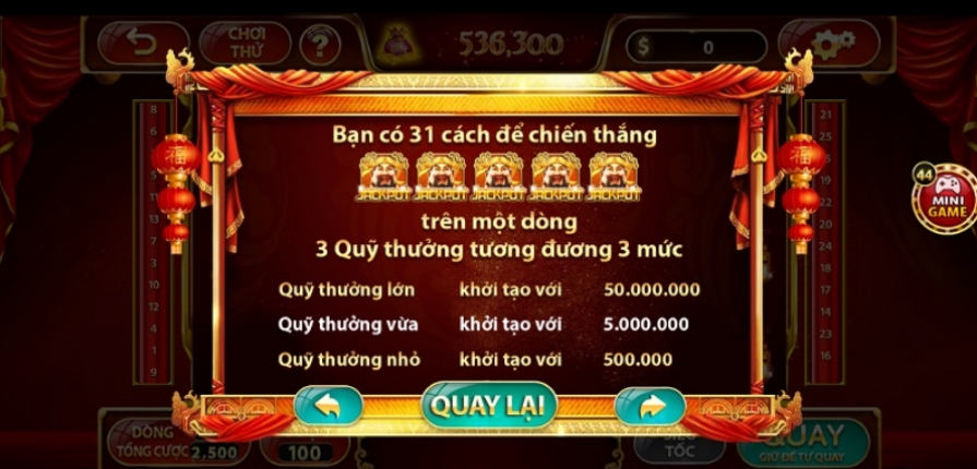 Có bao nhiêu quỹ thưởng tại slot game Thần Tài Go88?