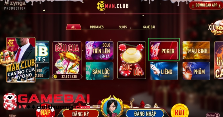 Giới Thiệu Game Bài Poker Man Club