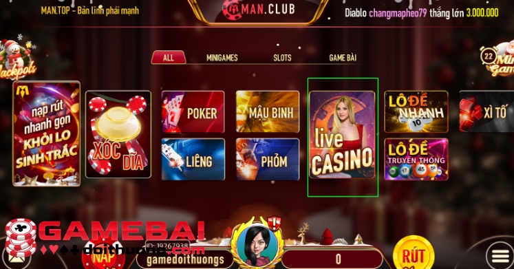 Giới Thiệu Về Live Casino ManClub