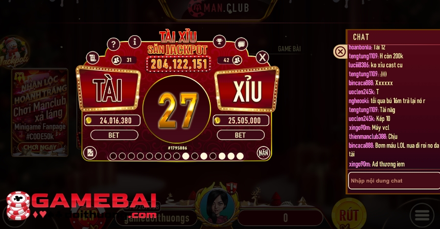 Phần Thưởng Tài Xỉu Man Club