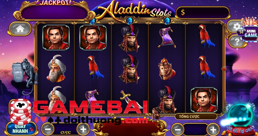 Hướng dẫn cách chơi Game Aladdin Slots tại 789 Club